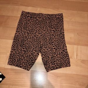 Leopard biker shorts